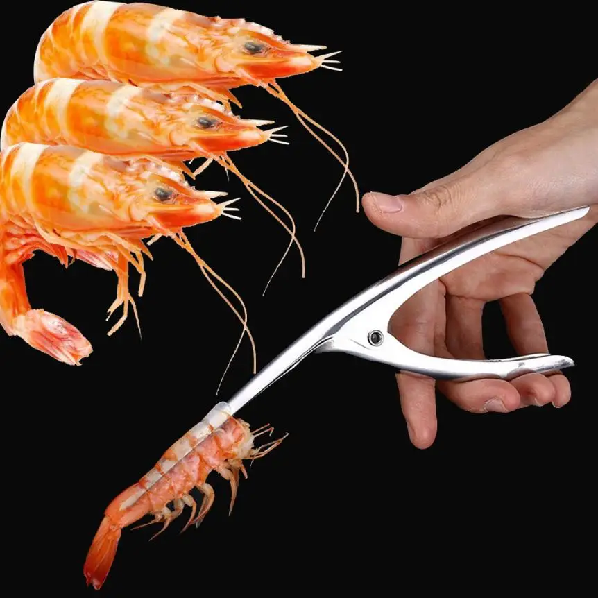 Kitchen Dining &amp Bar Stainless Steel Prawn Peeler Shrimp Deveiner Peel Device Creative Tools drop ahipping apr5 |