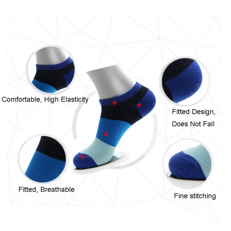 1 пара мужские носки лодочки мягкие низкие хлопковые противоскользящие