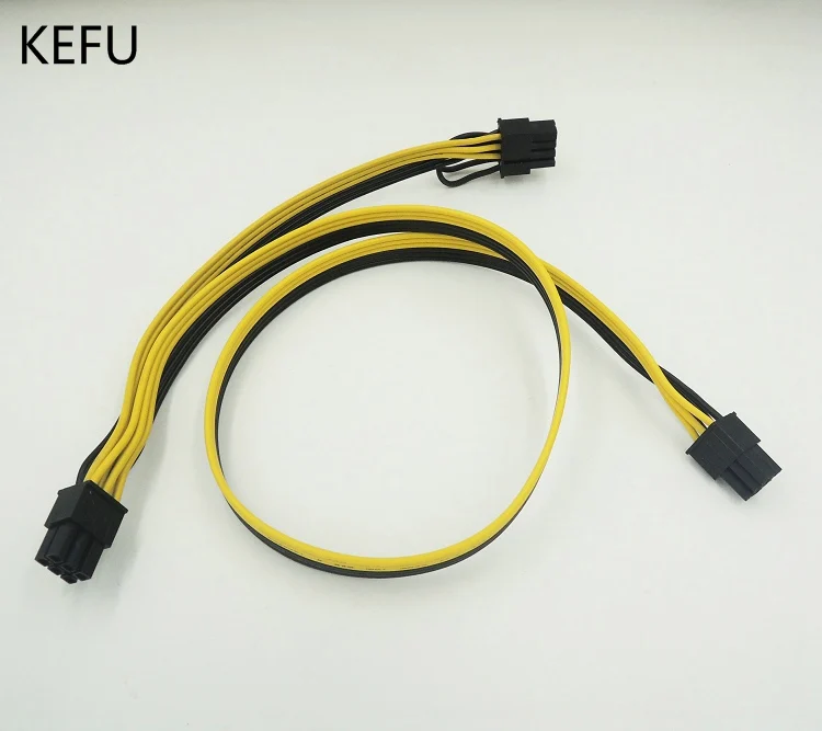 50 шт. DHL Бесплатная доставка PCI E 6pin папа к 8 (2 + 6) pin сплиттер 18AWG удлинитель силового