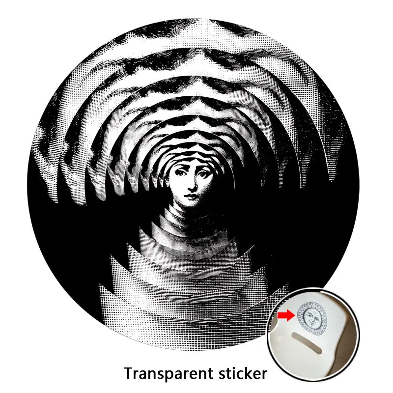 123 NO.113-140 дизайнерские обои Fornasetti, прозрачные наклейки на стену для украшения стен, гостиной, 1 шт - Цвет: 123