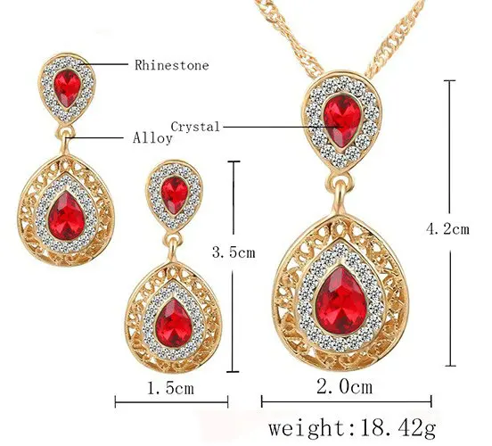 Комплект из колье и серёг с австрийским кристаллом|jewelry making tool set|set of jewelryjewelry sets for