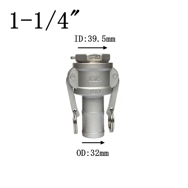 NO4 1/" 3/4" " 1-1/4" 1-1/" шлангов к BSPT внутренняя резьба 304 нержавеющая сталь C+ A Тип Camlock Cam замок фитинг насос адаптер - Цвет: NO4