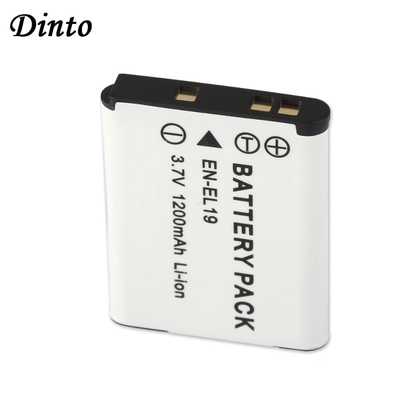 

Dinto 1pc EN-EL19 ENEL19 1200mAh 3.7V Digital Camera Battery Pack for Nikon Coolpix S32 S33 S100 S2500 S2750 S3100 EN EL19