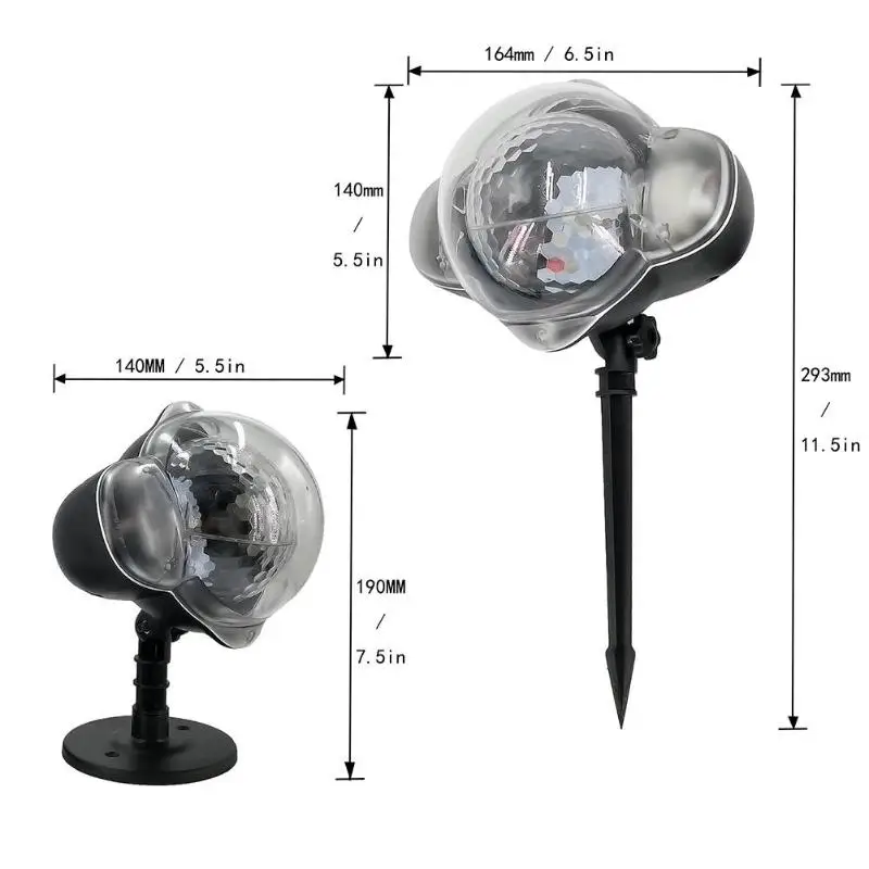 Водонепроницаемая проекционная лампа снежинки, Снежная осень, светодиодная лампа наружного освещения, дисплей, проектор, шоу, вращающиеся события, вечерние украшения для сада