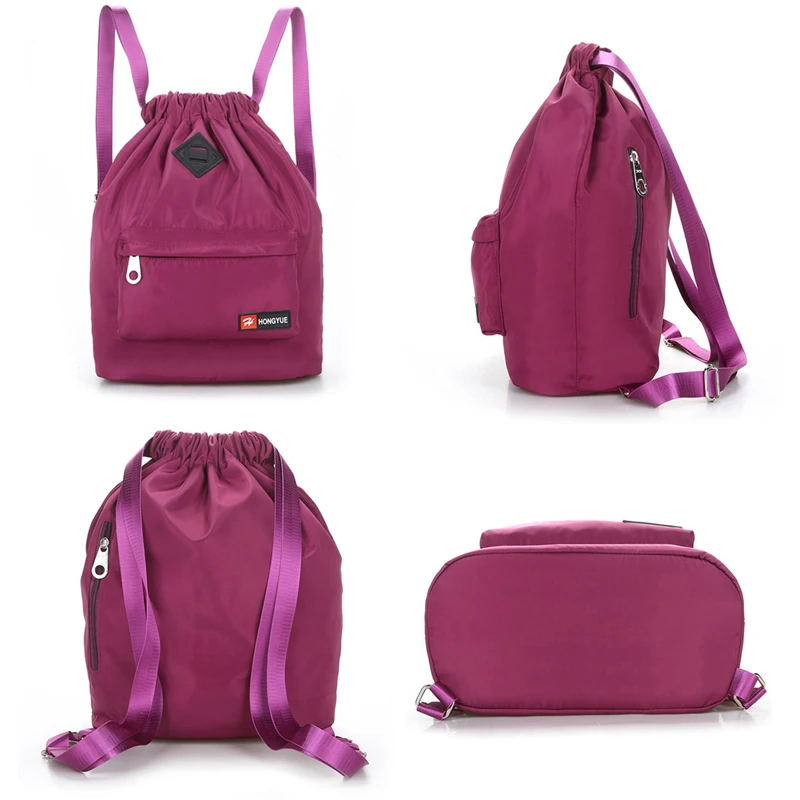 Large Capacity Waterproof Sports Bag Women Men Bundle Mouth Sport Backpacks For Gym Fitness Running Bag Sports Accessories