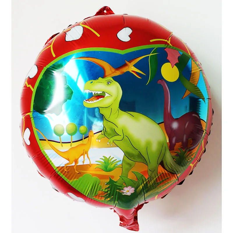 Бесплатная доставка 10 шт./лот динозавров воздушный шар из фольги 18 дюймов Круглый