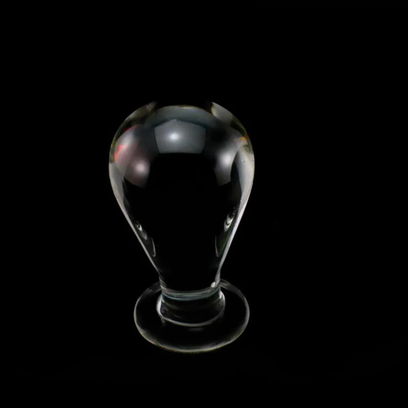 Стеклянная Анальная пробка в форме гриба большой размер 6 см женские и мужские