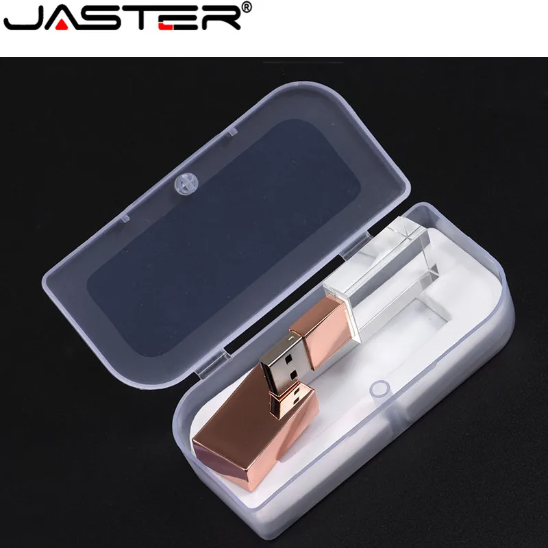 JASTER 4 ГБ 32 ГБ 8 ГБ 16 ГБ пользовательский дизайн в Кристальный usb флэш-накопитель с брелоком ручка накопитель прозрачный флеш-накопитель с кристаллами