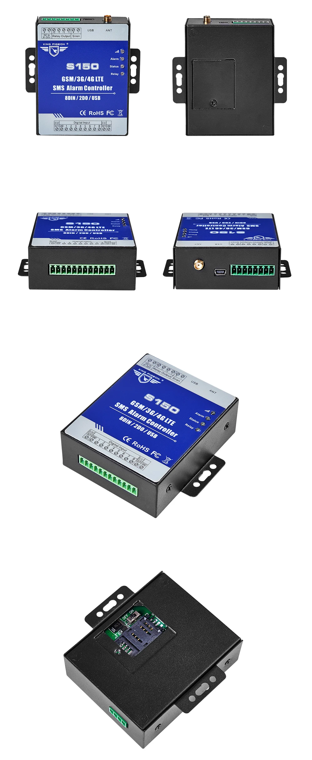Беспроводной SMS сигнализация управление Лер IOT RTU для насоса Танк дистанционное управление мониторинг поддерживает SMS Телефонный звонок Сигнализация S150