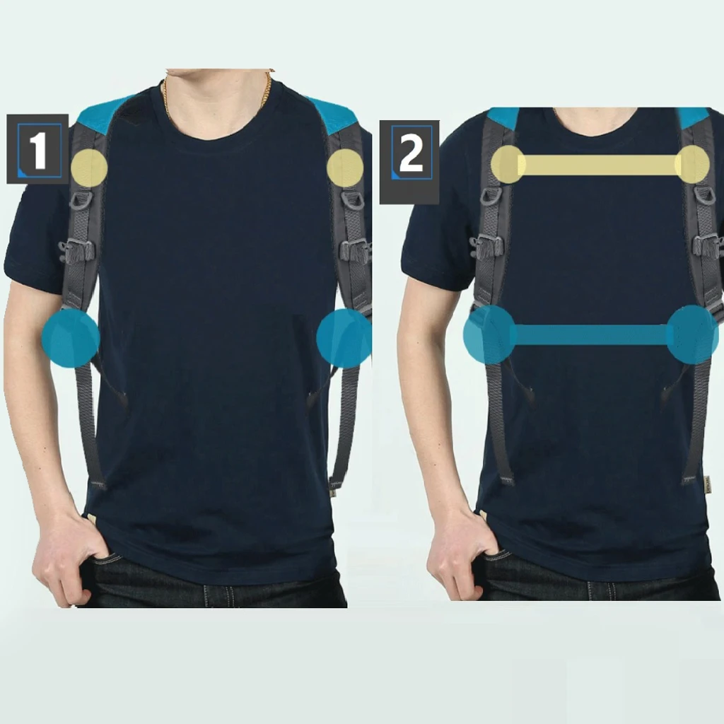 2 шт. универсальный нейлоновый рюкзак лямки нагрудные ремни талии пряжки зажимы