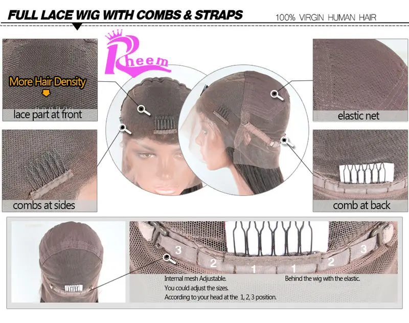 7А Бразильский Полный Парик Шнурка Свободные Вьющиеся Шнурок Человеческих Волос