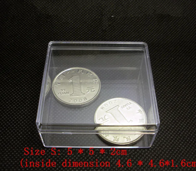 Пластиковая квадратная прозрачная коробка для хранения ювелирных изделий 5