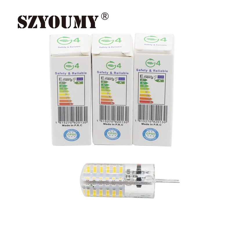 SZYOUMY G4 Базовая 48 Светодиодный ная лампа высокой мощности SMD3014 DC 12V белый/теплый