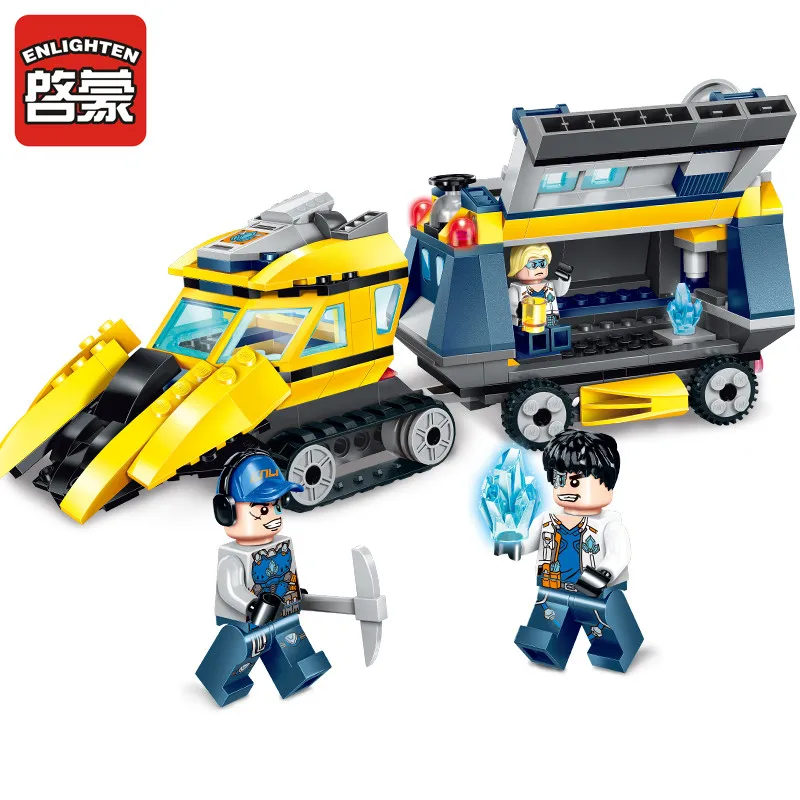 Enlighten строительный инженерный строительный блок Technic Kyanite Squad Kyanite Transporter 3 рисунок 309 шт кирпич-без коробки - Цвет: 2406