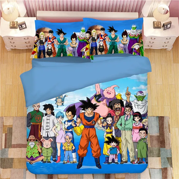 style8 Новые 3 шт японский мультфильм Dragon Ball 3D постельных принадлежностей пододеяльник наволочка одеяла постельные принадлежности Постельное белье - Цвет: style8