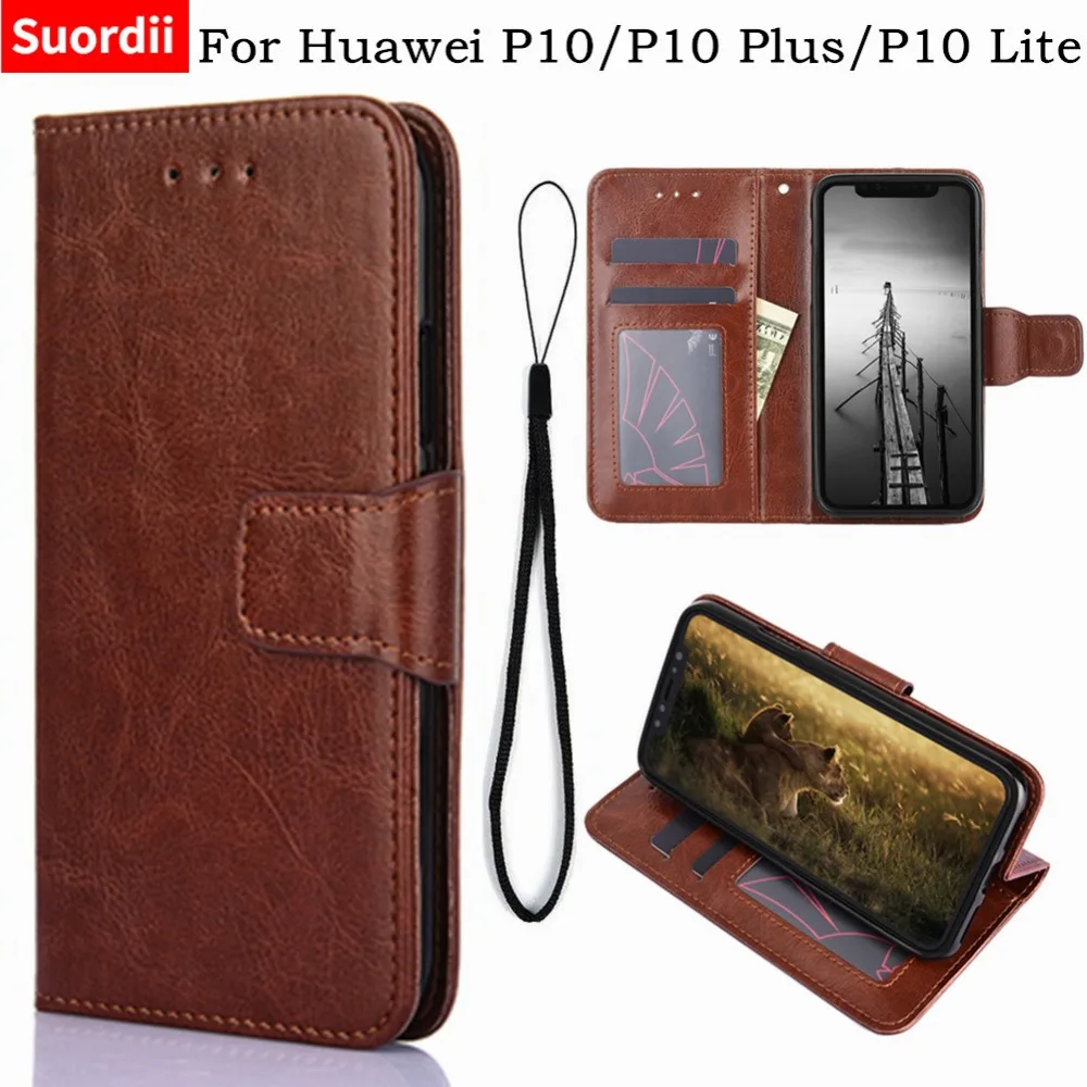 Для Fundas Huawei P10/Huawei P10 Lite кожаный чехол для Coque P 10 плюс Капа Crazy Horse кошелек