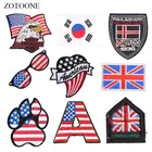 ZOTOONE нашивки с изображением национального флага, наклейки сделай сам, Термотрансферная аппликация для одежды, ткань, G