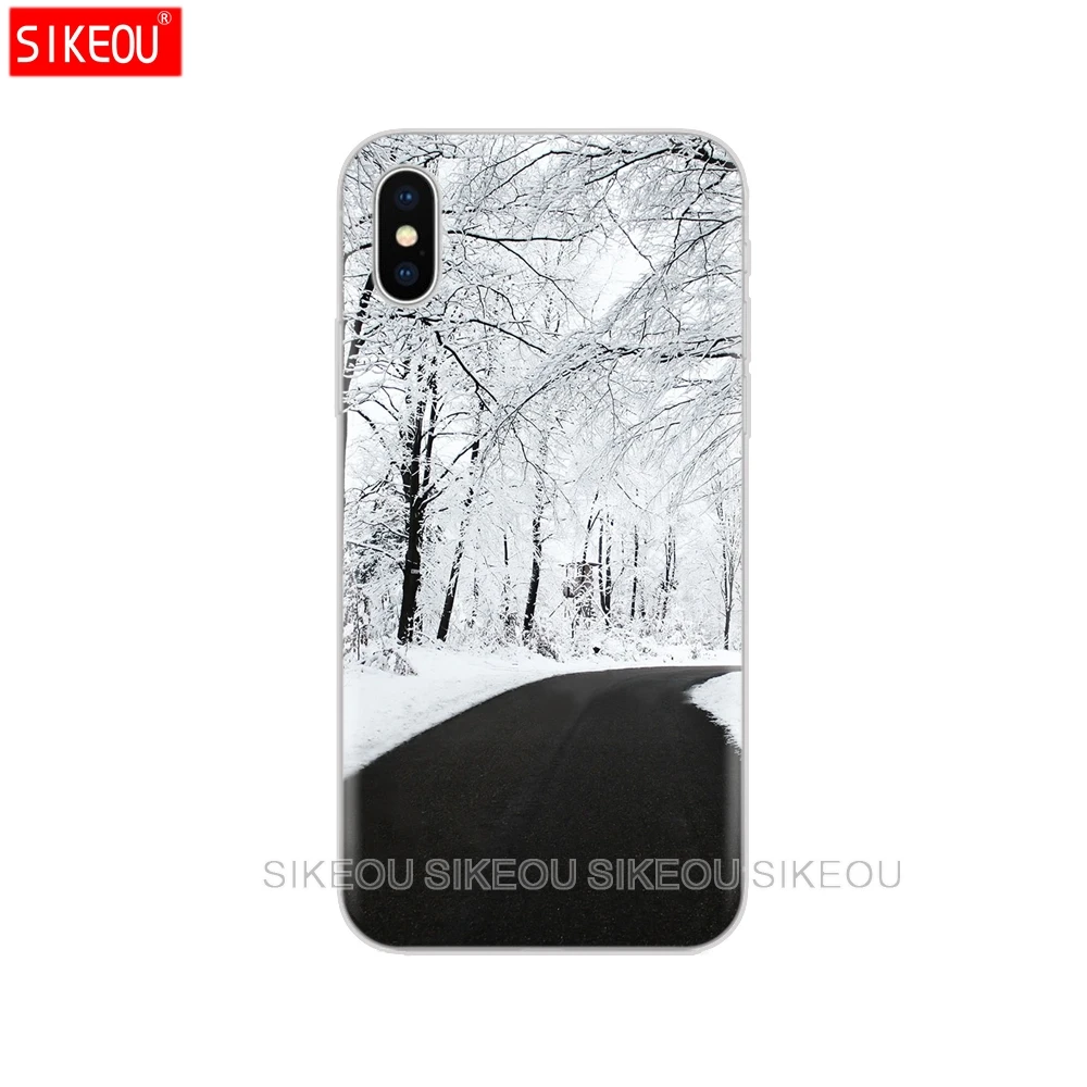 Силиконовый чехол для телефона Iphone 6X8 7 6s 5 5s SE 2020 Plus 10 XR XS 11 pro Max зимние пейзажи
