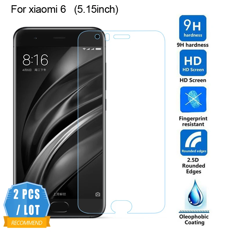 Для xiaomi mi 6 защита экрана закаленное стекло для HD Ясно 0 3 мм предварительно um
