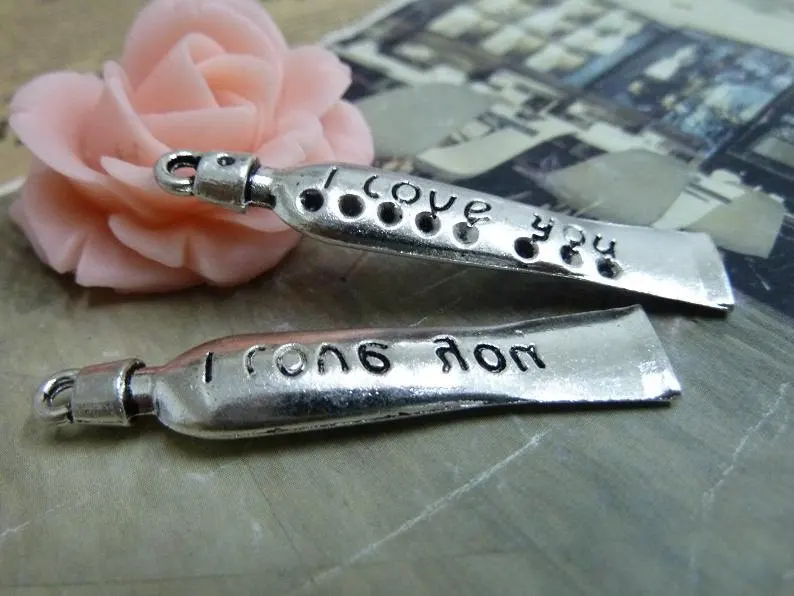 Бесплатная доставка древняя серебряная зубная паста размер 6 * 9 47 мм Diy ювелирных