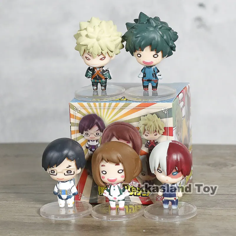 Фигурка героя моя геройская академия талисман нитотан набор из 5 шт. Deku Bakugo Shoto Ochako