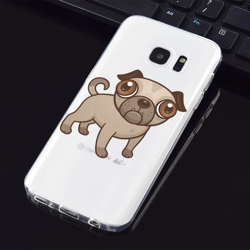 N310 собака милый мопс Мягкий ТПУ силиконовый чехол для samsung Galaxy Note 3 4 5 8 9 10 M10 M20 M30 Grand
