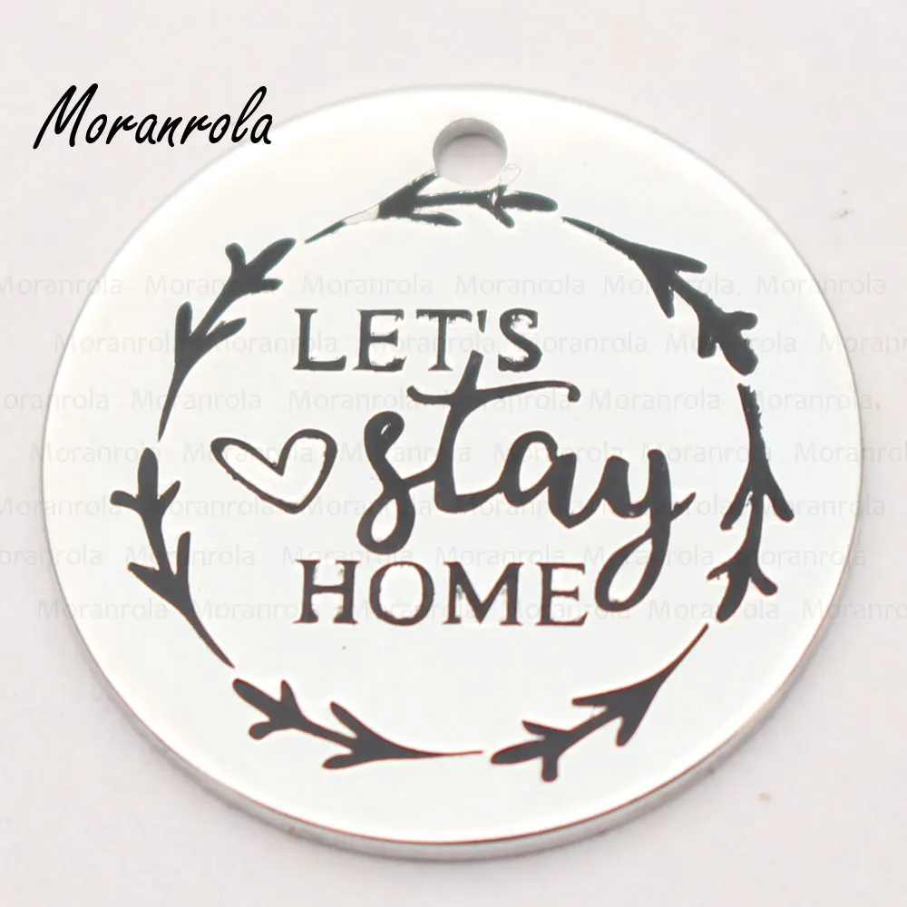 Медное ожерелье Let's Stay Home брелок с надписью home Очаровательное украшение для