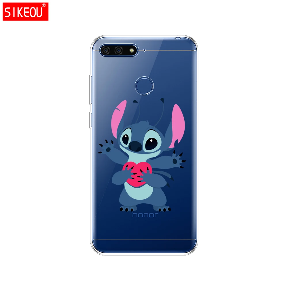 Силиконовый чехол для телефона Huawei Honor 7A PRO 7C Y5 Y6 Y7 Y9 2017 2018 Prime с милым рисунком Лило