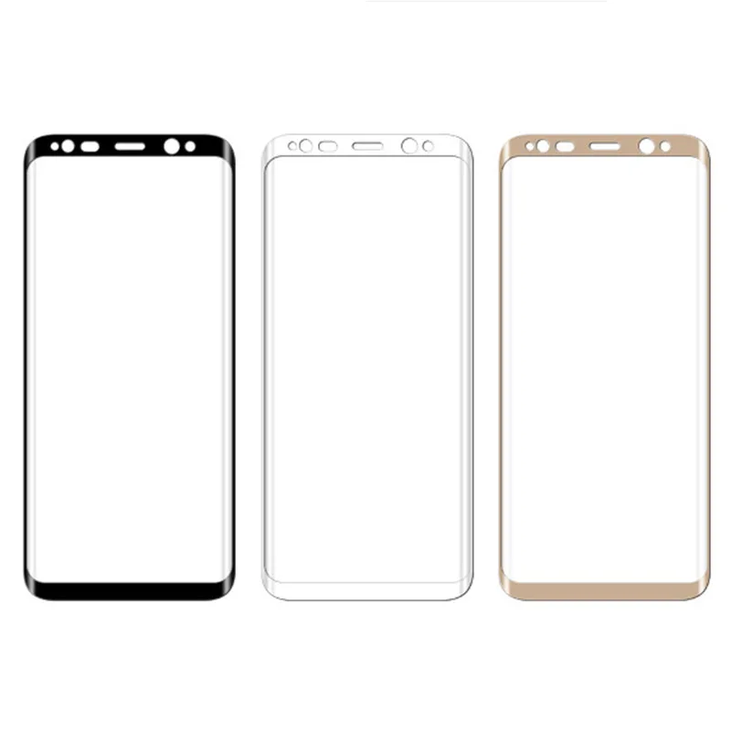 9H 3D изогнутый край Полное покрытие закаленное стекло для Samsung Galaxy S6 Edge Plus S7 S8 Note 8
