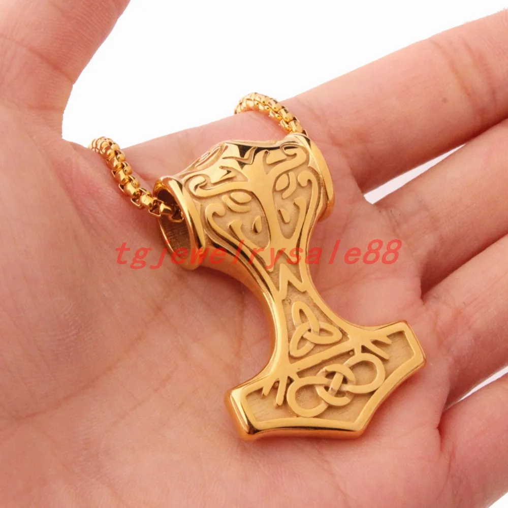 Новинка маленький/большой пиратский Молот Тора ожерелье Байкерская Мужская