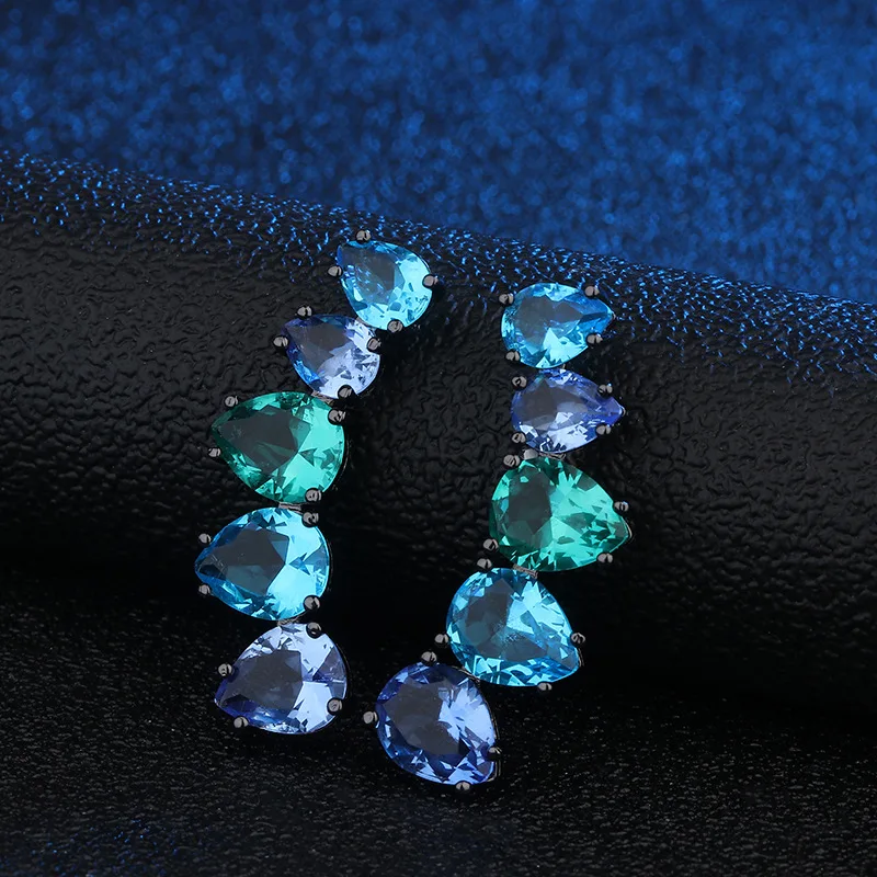 

Simple fashion Accessorised with geometric zircon earrings for women fashion earrings jewelry
