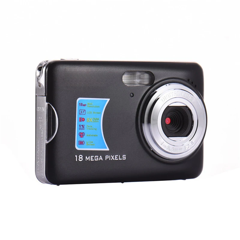 CDFE цифровая камера Профессиональная камера 8mp 2,7 дюймов алюминий+ пластиковая стойка Многоязычная Мини Портативная HD камера