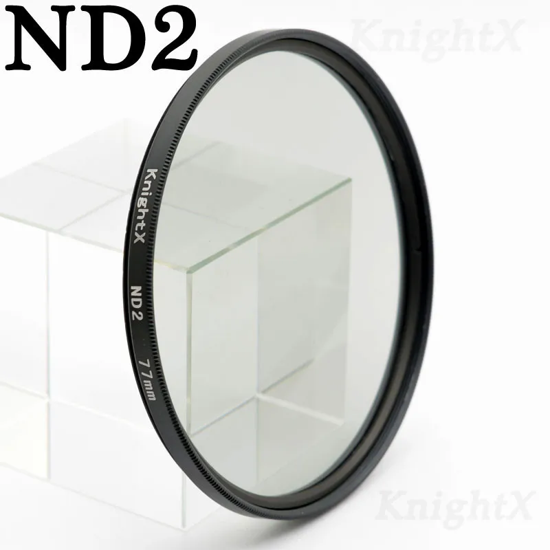 Фильтр для объектива камеры KnightX ND2 ND4 ND8 ND16 ND 52 мм 58 67 77 canon eos sony nikon 400d d70 комплект