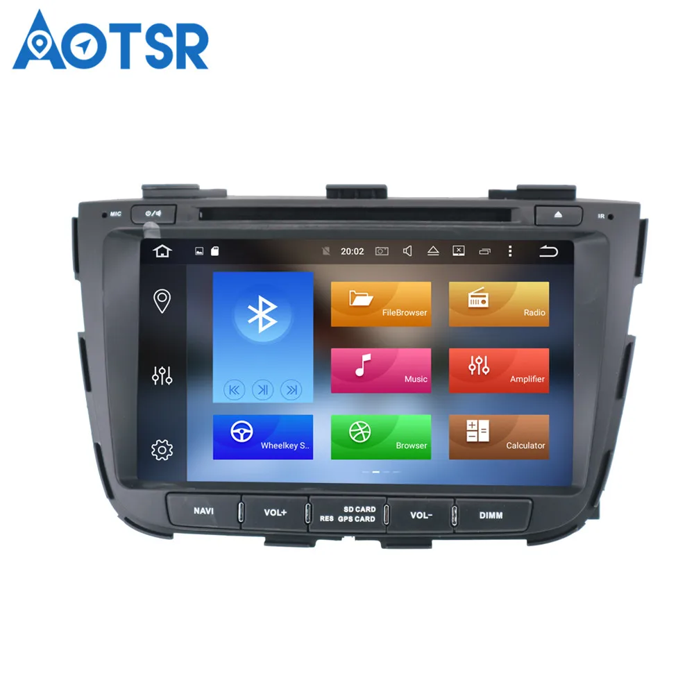 Aotsr Android 8 1 GPS навигация автомобильный DVD плеер для KIA SORENTO 2012 2015 мультимедиа радио