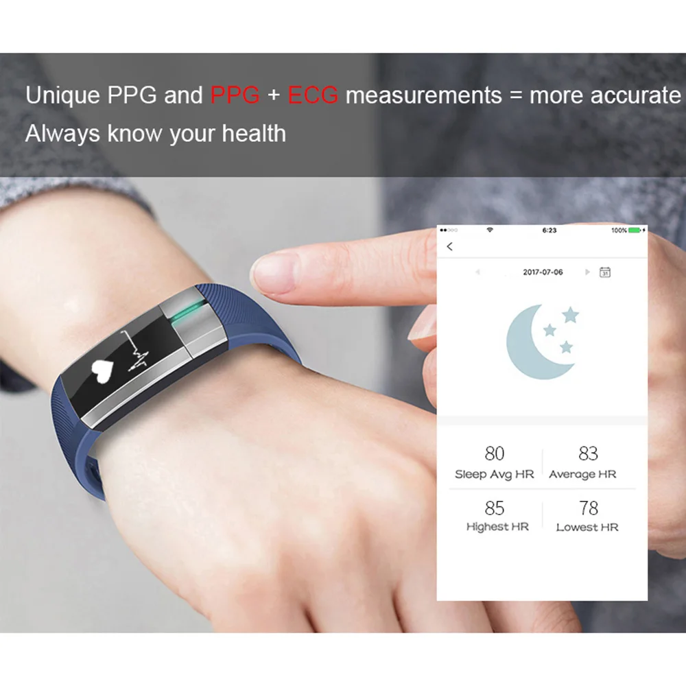 Умный Браслет измеритель ЭКГ артериального давления и пульса|wristband pulse|activity tracker