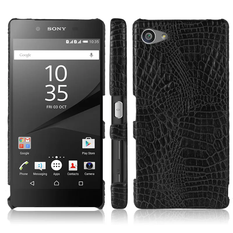 Для Sony Z5 Compact E5803 E5823 чехол с крокодиловым узором Жесткий ПК + обложка на заднюю