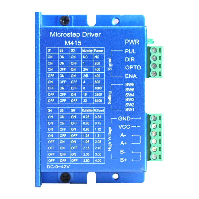 42 Драйвер шагового двигателя M415 ток 4.0A 32 деление 42/57 двигателя|stepper motor driver|motor