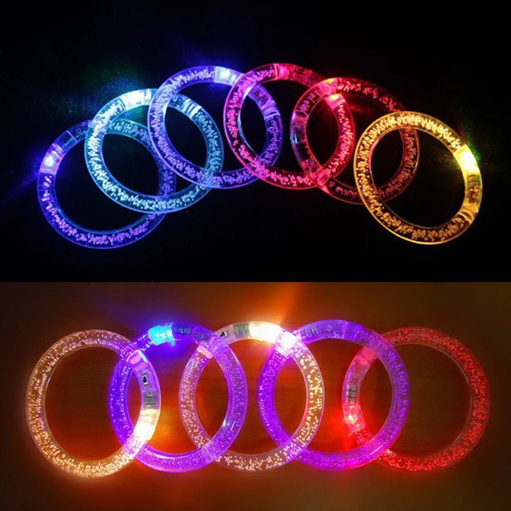 50 шт./лот акриловый браслет со светодиодной вспышкой светящийся игрушки LED