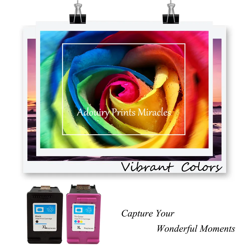 2PK 61XL черный и Цвет картридж высоким выходом для hp Deskjet 1000 1050 1055 2050 2512 3000 ENVY 100 110