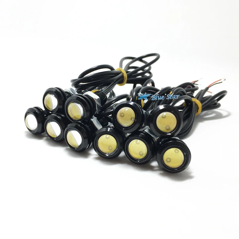 10 шт высокое Яркость DRL 23 мм фары “орлиные глаза” для дневного светильник