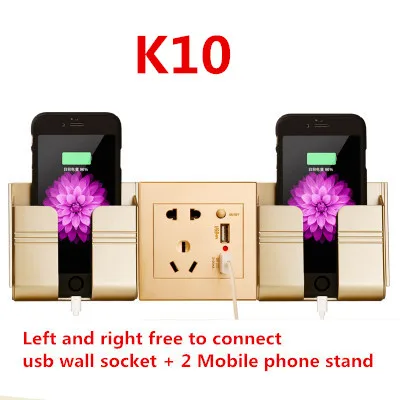 1 шт. настенная электрическая розетка с двумя USB портами|electric wall charger dock|dual socket usbwall