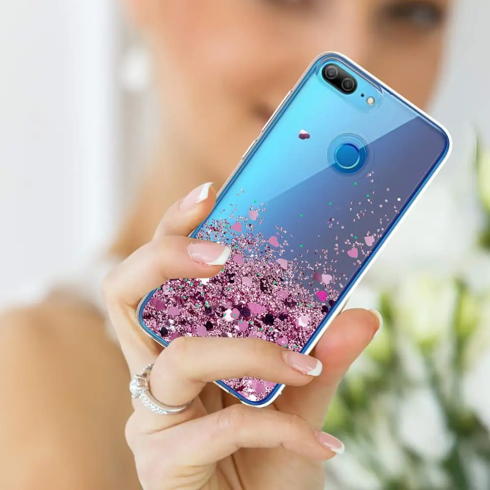 Чехол для honor 9 Lite с динамическим жидким зыбучим песком, блестящий чехол s для huawei honor 9 lite, чехол для honor 9 lite, мягкий ТПУ чехол Slicone - Цвет: rose gold