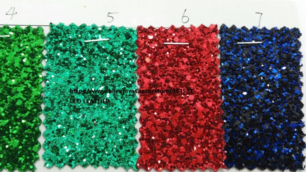 Christmas Green and Red Mixed Color Chunky Glitter Leather PU for DIY accessories wallpaper handbags shoes P1338 | Дом и сад