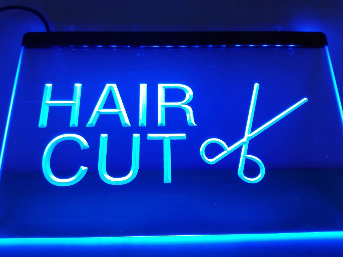 

LB031- OPEN NEW Hair Cut Barber LED Neon Light Sign home decor crafts