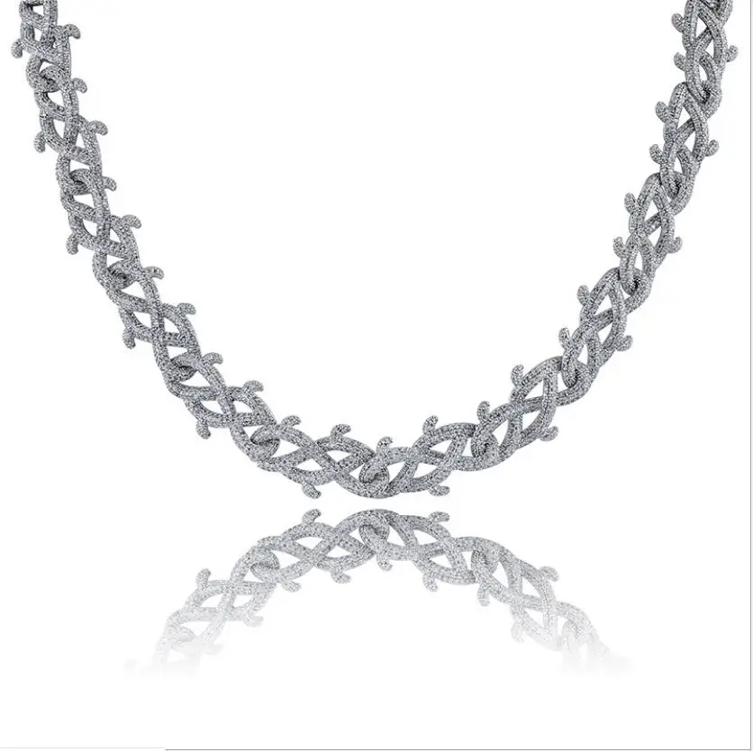 Ювелирные изделия 18KGold покрытые полностью Iced Out AAA кубического циркония мужские цепочки хип хоп ювелирные изделия подарок вечерние ювелирные изделия