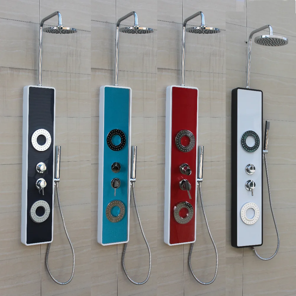 New Acrylic shower panel with rainfall &amp Jets Hand Shower Tower Column PS6301 | Обустройство дома