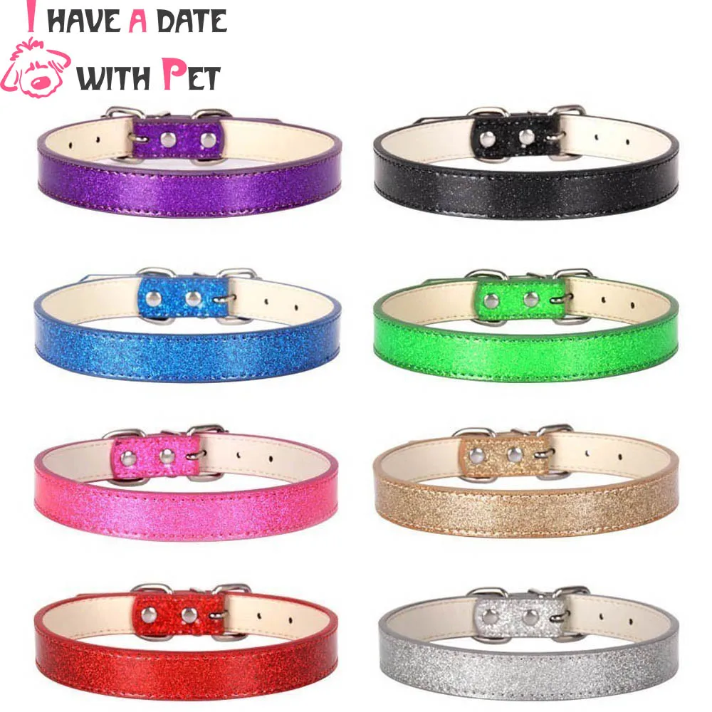 Bling из искусственной кожи товары для домашних животных, собаки ошейник для маленькой большой всех собак XS/S/M/L/XL/XXL/XXXL/4XL/5XL золото поводок для щенка собаки аксессуары