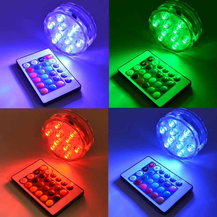 10 светодиодных RGB подводных светильников для пруда погружных IP67