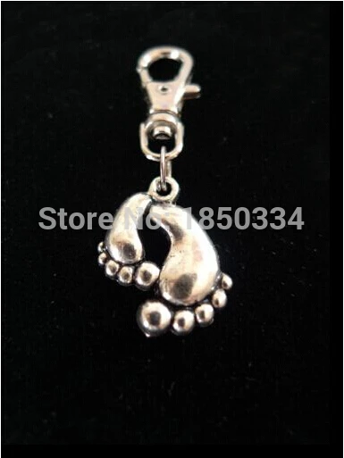 Оптовая продажа 20 шт. модный винтажный брелок для ключей Bigfoot и bound feet подарочные