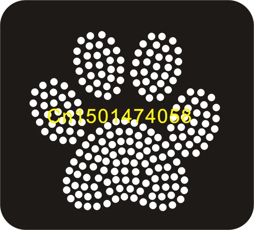 Принт в виде лап мотив горячей фиксации Железный Мотив для передачи стразы